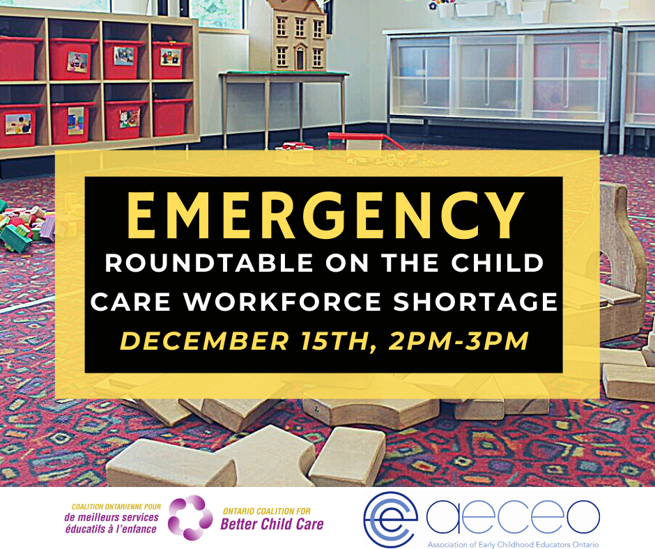 Emergency roundtable on the child care workforce shortage
