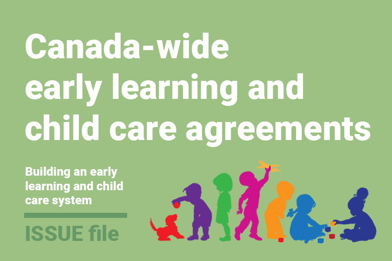 Graphic for the issue file about Canada-wide early learning and child care agreements