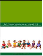 Cover of "Early childhood education and care in Canada 2012"