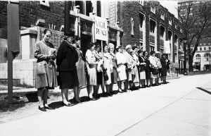 Mothers protesting