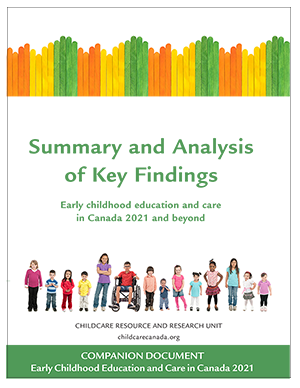 Cover of "Summary and analysis of key findings:  ECEC 2021 and beyond" publication
