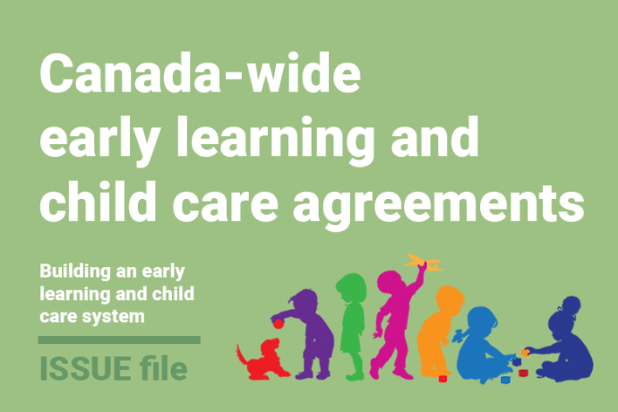 Graphic for the issue file about Canada-wide early learning and child care agreements